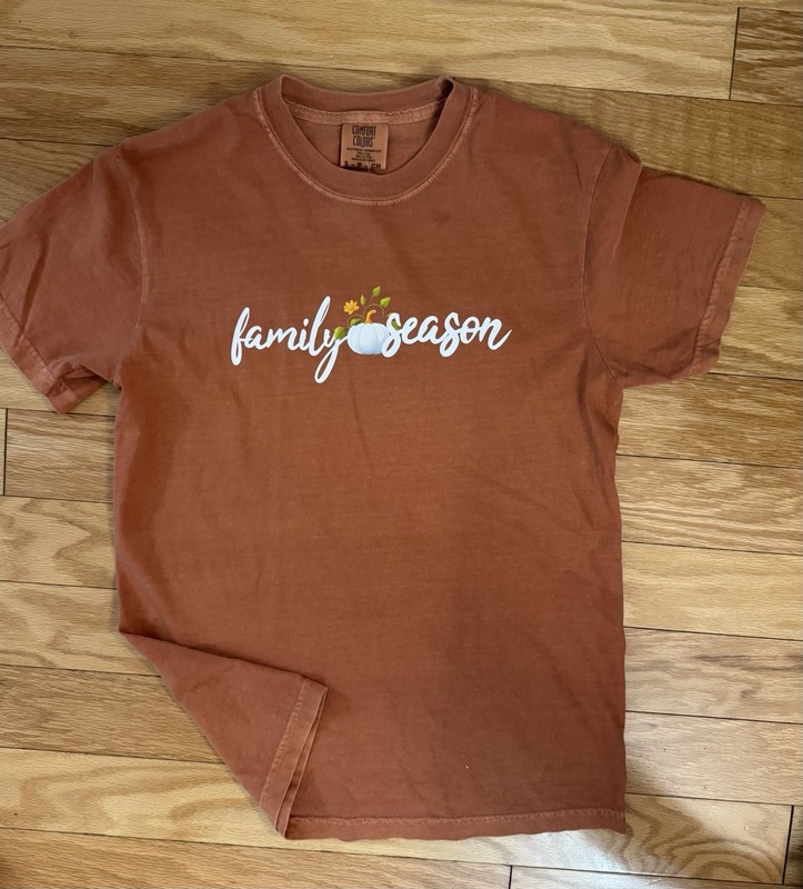 Comfort Colors Heavyweight Garment Dyed Brown Thanksgiving Crew Neck Tee S