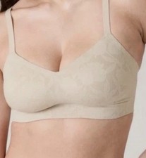 Athleta L Ritual Lace Adjustable Bra Beige A-C Cups Large NWT