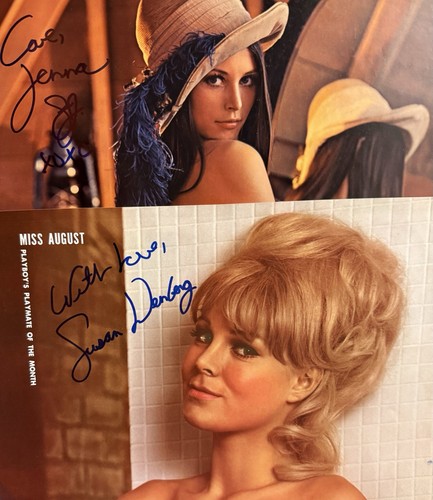 Two portrait prints signed by Lenna Sjooblom And Susan Denberg
