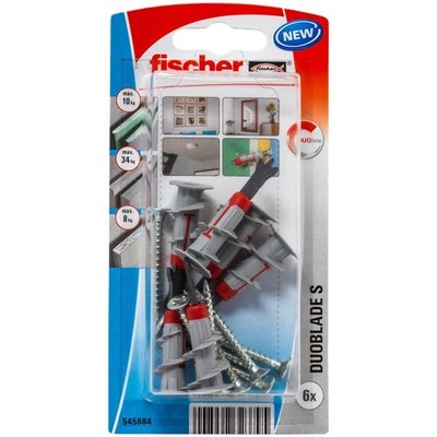 fischer DuoBlade S K - 6K Blister, Trockenbau-Anker, Self-drilling Screw, 6