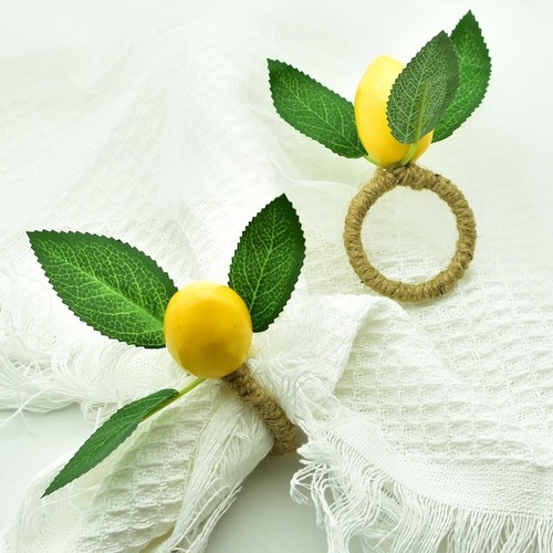 1/6/12PCS Simulation Lemon Fruit Meal Buckle Dinnig Table Decoration Kitchen - Picture 7 of 13
