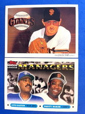 Dusty Baker 1993 Upper Deck Team Checklist & 1993 Topps Baseball Managers