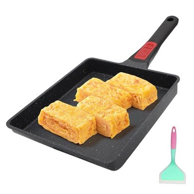 Japanische Tamagoyaki Omelett Pfanne 23x21cm Antihaft Bratpfanne abnehmbarer Griff