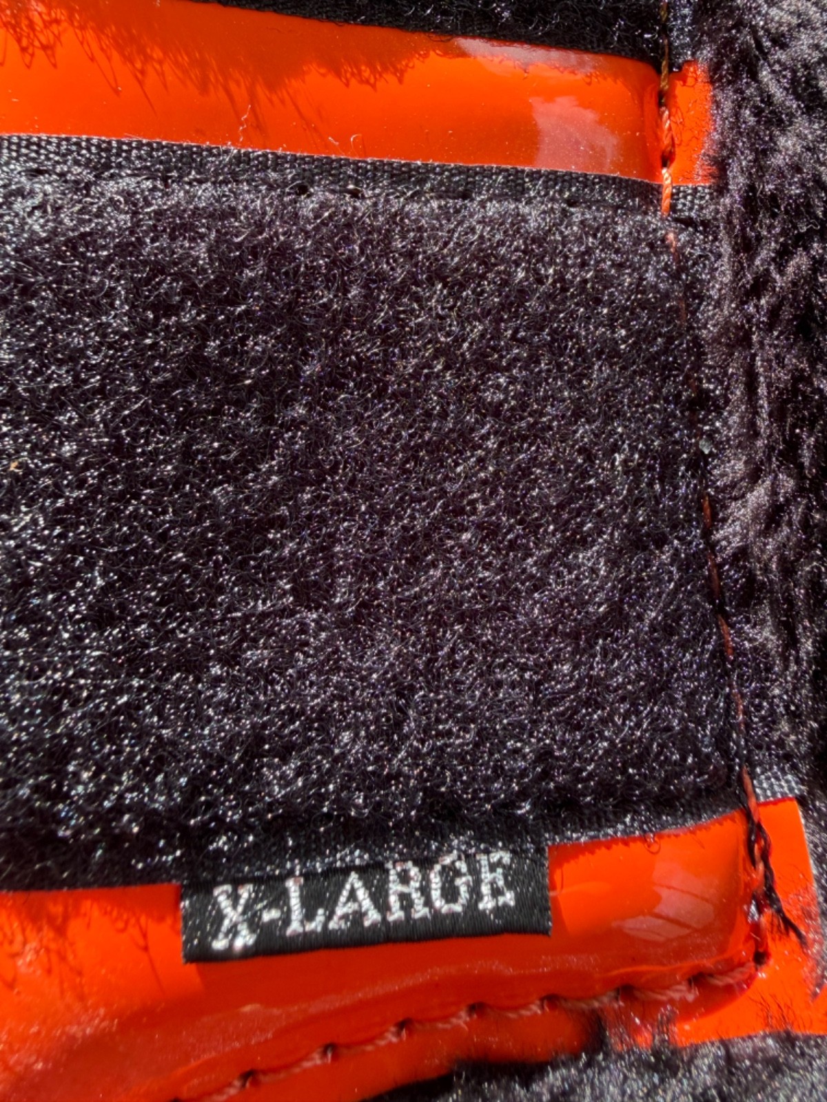 Hufglocken Patent Orange brushing boots XL