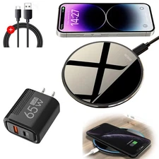  65W Wireless Charger Fast Charge Pad For Samsung Galaxy S25 S24 S23 22 Ultra FE