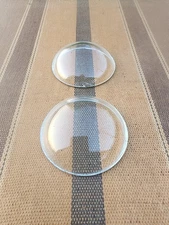 ORIGINAL PREWAR SEISS DUAL HEADLIGHT GLASS LENS PAIR SCHWINN AUTOCYCLE