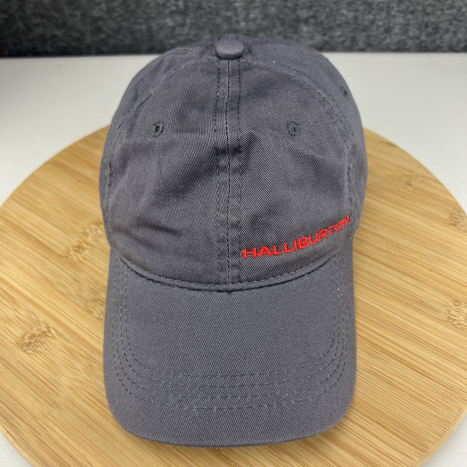 Halliburton Hat Cap Strapback Adjustable Gray Spe… - image 1