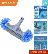 Safe & Easy-to-Use 12.5-Inch Pool Brush Head - Double Reinforced & USA-Supported