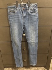 Lucky Brand Girls Jeans Zoe Skinny Adjustable Waist Size 10 Medium Wash Denim