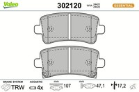 Valeo Bremsbelagsatz Scheibenbremse Essential 302120 FüR Saab Opel Chevrolet G09
