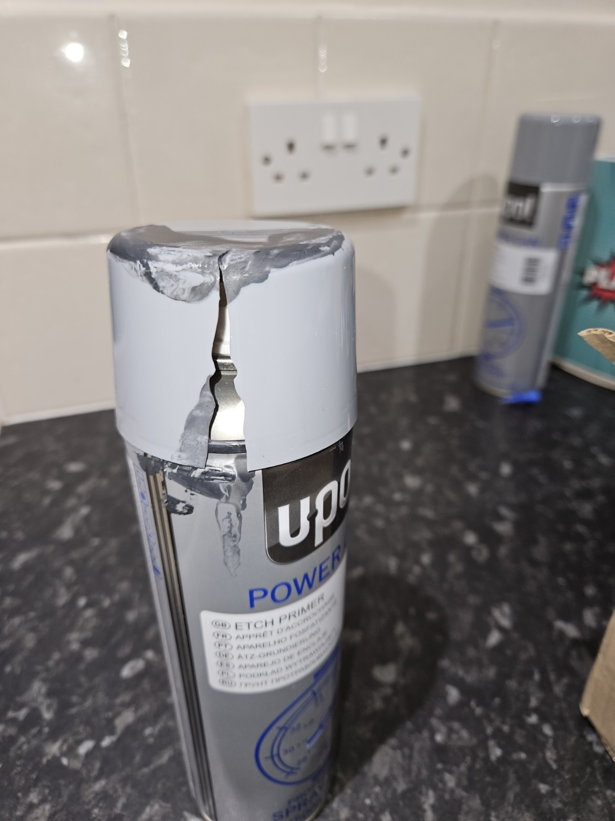 2x UPOL ETCH Primer GREY Can Metal Aerosol 500ml Spray Paint