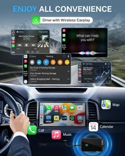 Wireless Adapter Carplay /Bluetooth/Apple Cellphone/Multi-User Seamless Connect.