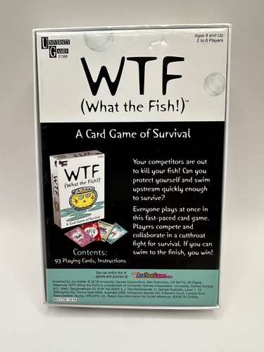 WTF (What the Fish!) A Card Game of Survival University Games Ages 8+ 2-6 Player - Picture 2 of 5