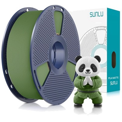 PLA Filament Matte 1,75mm 3D Drucker Filament 1kg Olivgrün Neat Wound