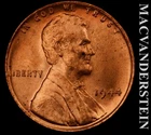 1944 Lincoln Wheat Cent- Red- Choice Gem Brilliant Uncirculated- Luster #K282