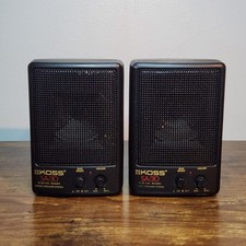 RARE – Koss SA‑30M Portable Active Amplified Speakers (2) w/ Bass & Treble Boost