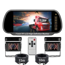 7" LCD Display Truck/Trailer HDF Rear View Camera with 15M/10M Cables