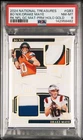 2024 NATIONAL TREASURES NFL GEAR COMBO MATERIALS BO NIX/DRAKE MAYE RC /10 PSA 8