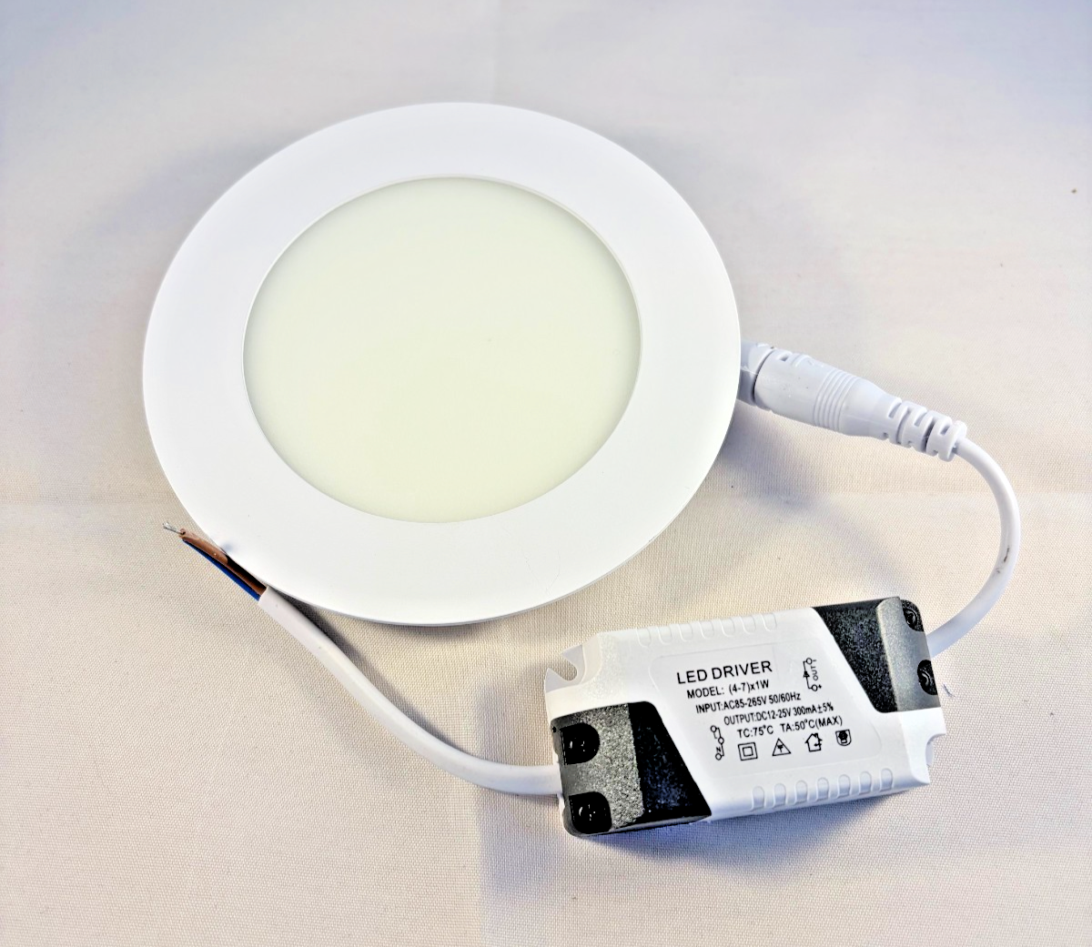 3x Avanti Lighting 6w Round LED Panel Downlights - 4000K - IP20 - 540lm