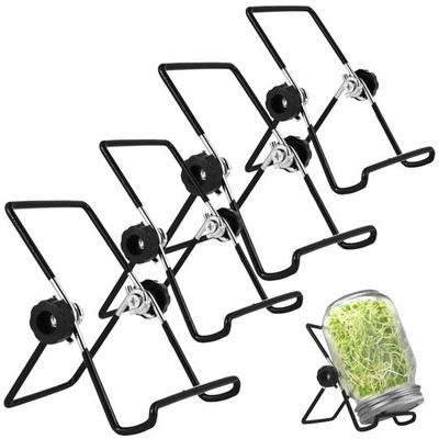 4PCS Sprouting Stands for Mason Jar â   Sprouting Kit 4 Mason Jar Holders for...