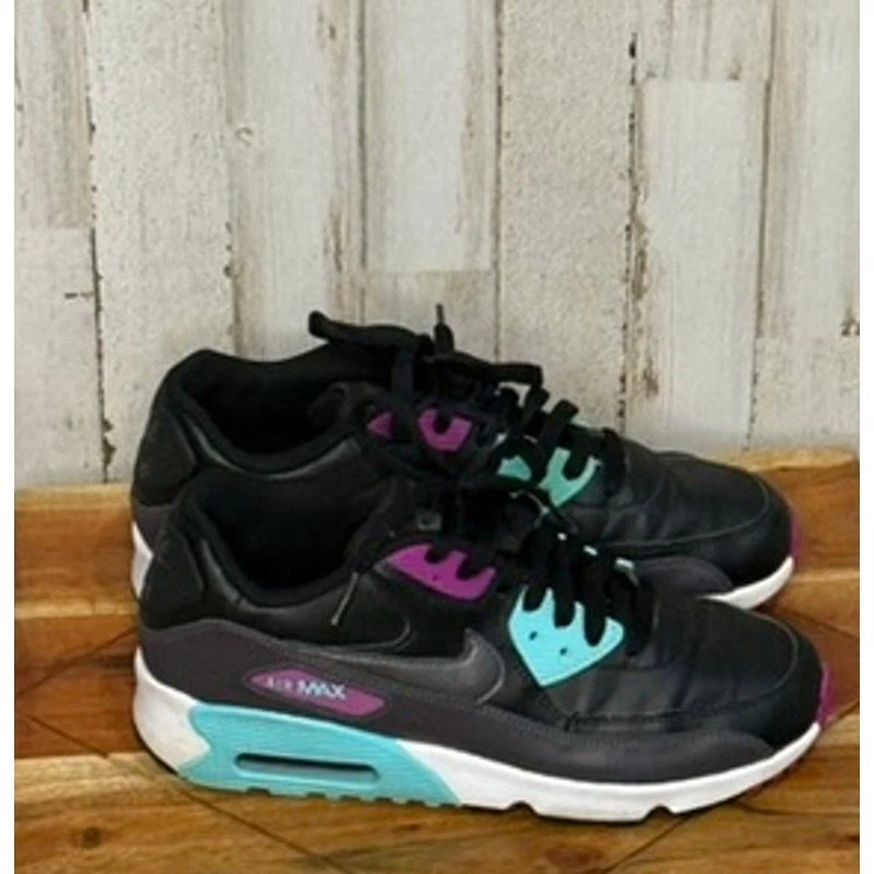 Nike Air Max 90 LTR Sneakers Bambino Nero Grigio Metallizzato Taglia 6 5Y