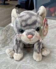 TY Beanie Baby / Babies SILVER THE CAT NEW RETIRED RARE