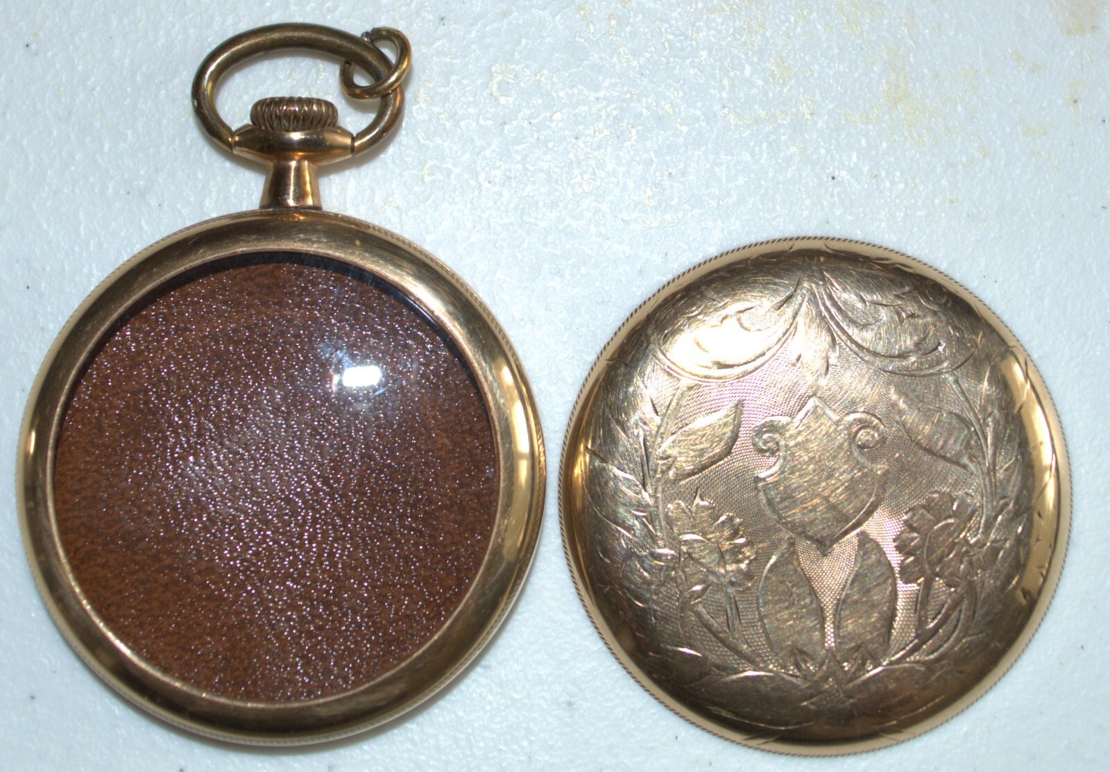 Antique Gold Plated Pocket Watch Case eBay