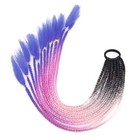 Braid Ponytail Wig Hair Extensions Pigtail Braid Nightclub Party Gradient Color