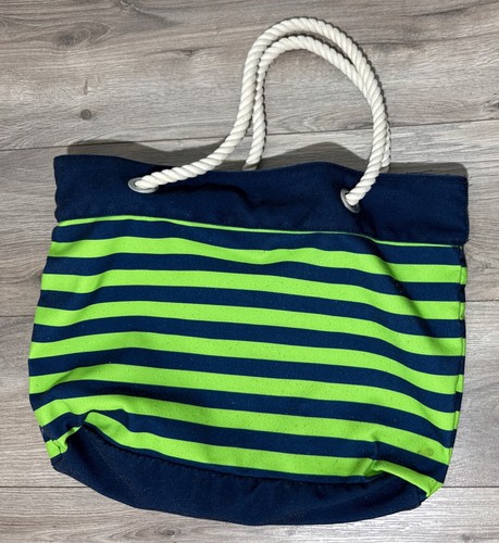 Seattle Seahawks NFL Nautical Stripe Tote Bag - Picture 2 of 3