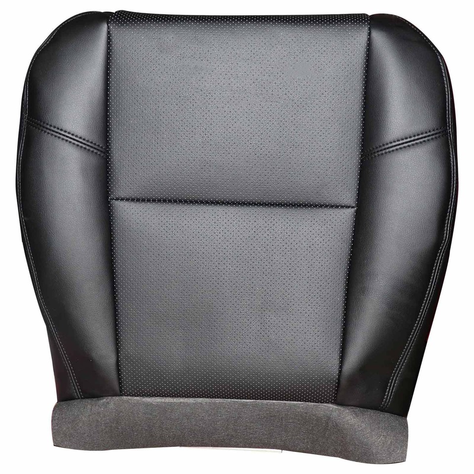 The Seat Shop Driver Bottom Replacement Perforated Leather Seat Cover - Ebony Black