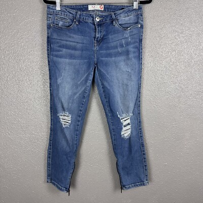 G by Guess Skinny Denim Jeans Womens 29 Ankle Zip Low Rise