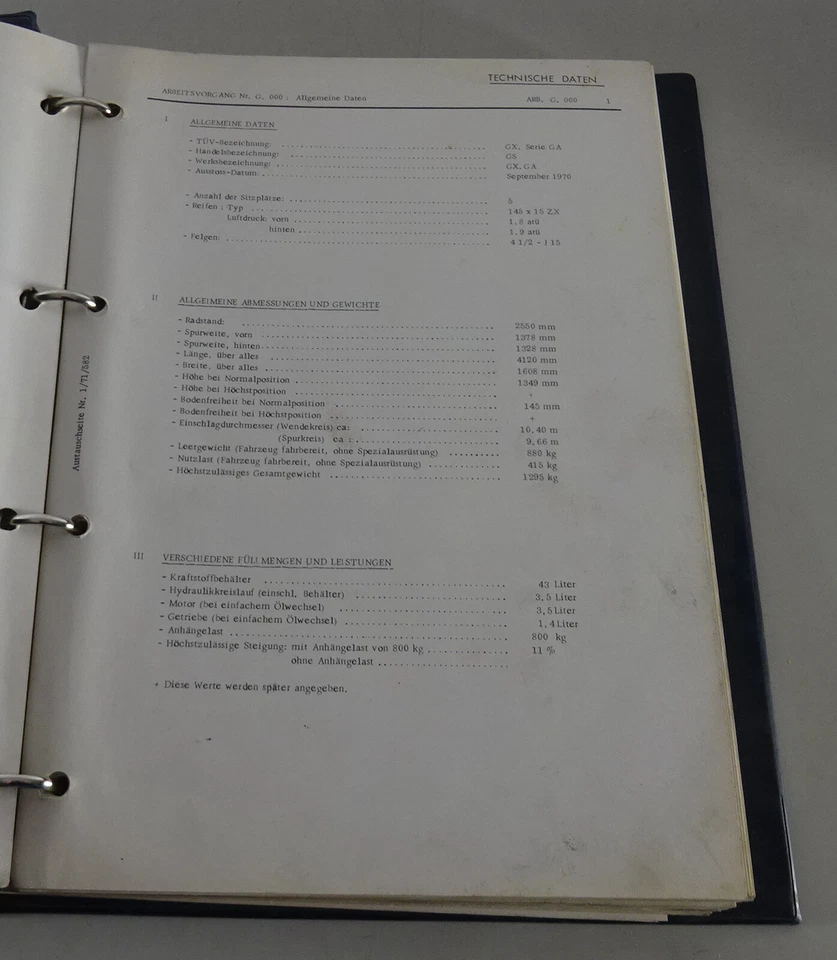 Manual de Taller Citroen GS Tipo GX Serie Ga Wartungshandbuch Desde 09/1970 - Imagen 3 de 4