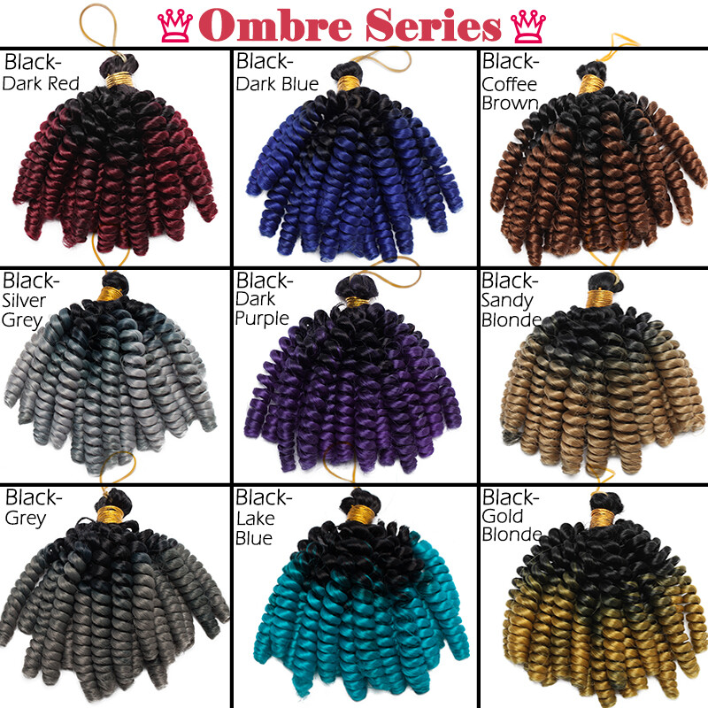わさび Jamaican Bounce Jumpy Wand Curl Crochet Braids Real Soft