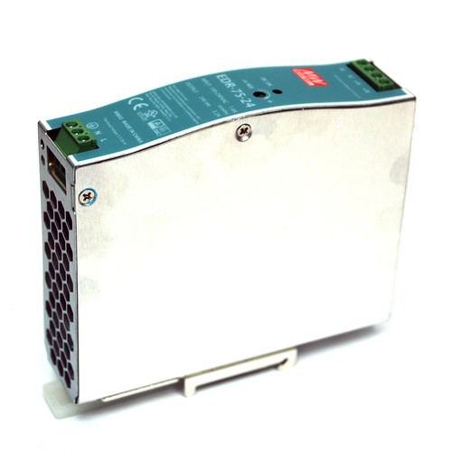 1pc DIN Rail DC Switching Power Supply EDR-75-24 75W 24V 3.2A Mean Well MW
