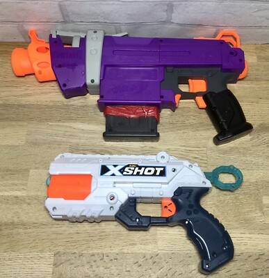 Nerf E8977 2019 Fortnite SMG-E Blaster getestet und funktionsfähig mit Zuru X Shot v