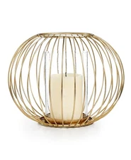 Home Essentials Congo Sunset Round Caged Lantern. NEW