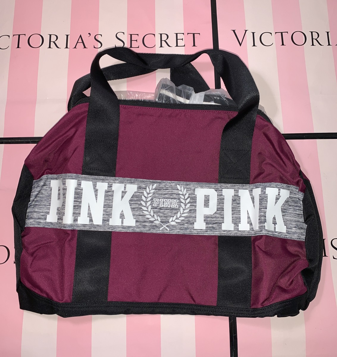 Victoria's Secret VS PINK Duffle Bag Gym Duffel Travel MAROON