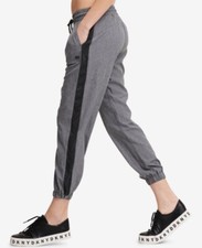 DKNY Women's Grey and Black Joggers-tracksuits