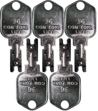 Fits #6 (166) Clark/Yale/Hyster Replacement Key *5 Pack*