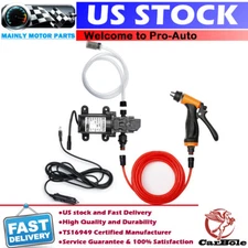 DC 12V 100W High Pressure Electric Car Washer Kit Hose Water Pump Spray Gun Auto