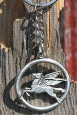 Hastings Pewter Lead Free Pewter Pegasus Keychain gift key chain Made in USA NEW