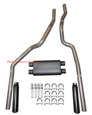 96-99 Chevrolet GMC Truck 5.7L Mandrel Dual Exhaust w/ 3 Chamber Muffler