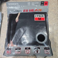 2 PACK WOMENS MEDIUM 32 DEGREES HEAT BASE LAYER PANTS BLACK NEW