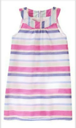 NWT Gymboree DESERT DREAMS Summer DRESS, Pink, Blue, Fine Gold Stripes, Size 5 - Picture 5 of 6