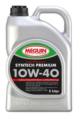Meguin Motorenöl 5L Syntech Premium SAE 10W-40 5 Liter Leichtlaufmotoren