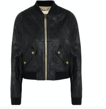 Chloe - "quilted "leather Bomber (french Chic!!!) Fr 34/us 2-4