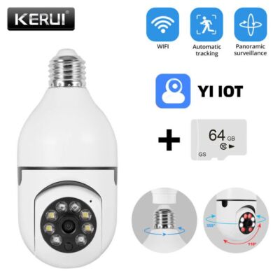 360° 1080P IP E27 Light Bulb Camera Wi-Fi IR Night Smart Home Wireless Security