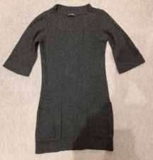 HOLT RENFREW 100% Cashmere Long Thick Jumper Sweater/ Dress Knit S.Worn twice.