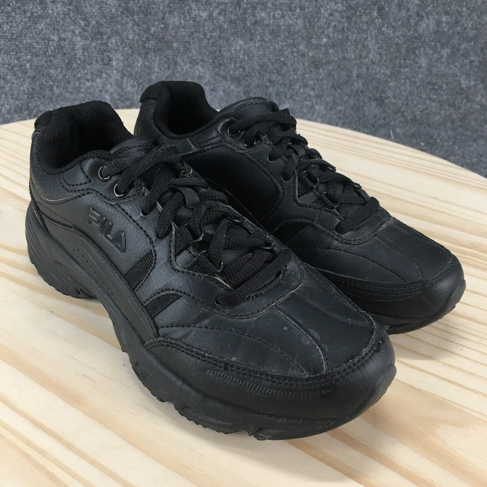 Zapatos Fila para mujer 6,5 Workshift cuero negro antideslizantes con cordones 5SG30002001 Foto 3 de 4