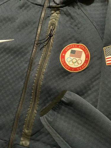 Nike United States Olympic Team Sphere Tech Fleece USA Zip Track Jacket Sz. L - Picture 6 of 15